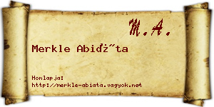 Merkle Abiáta névjegykártya